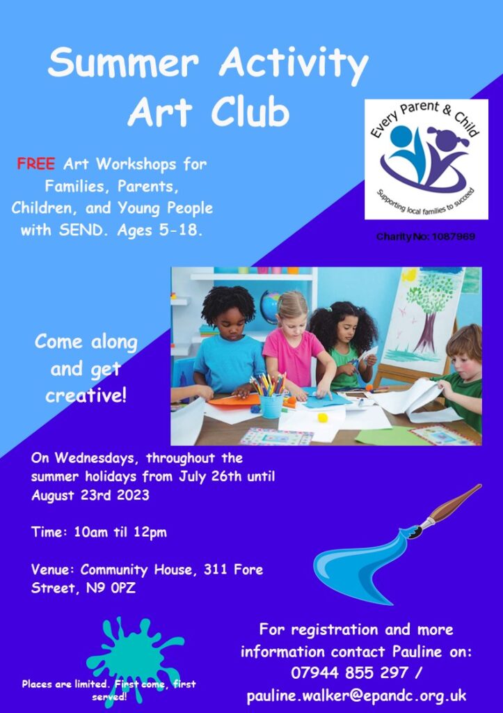 Summer Activity Art Club – Every Parent and Child